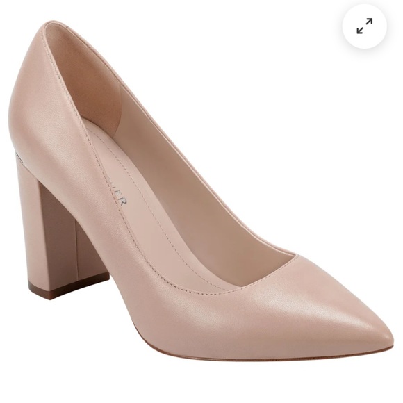 Marc Fisher Nude Block Heel Pumps Size 6.5 - Picture 2 of 15